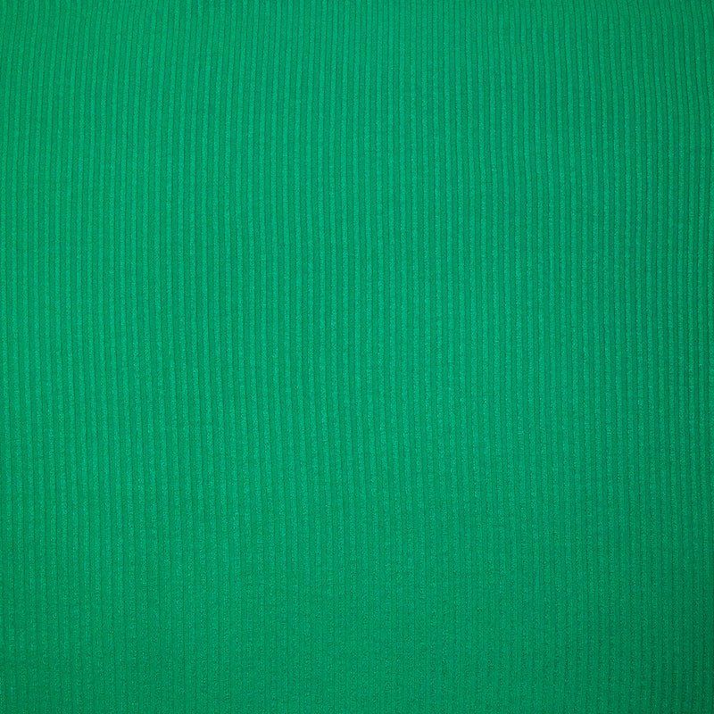 Maille côtelée viscose Barbara vert émeraude