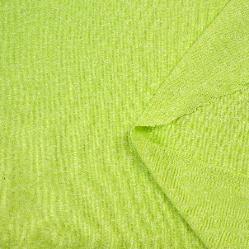 Maille de polyester chinée et mouchetée vert chartreuse