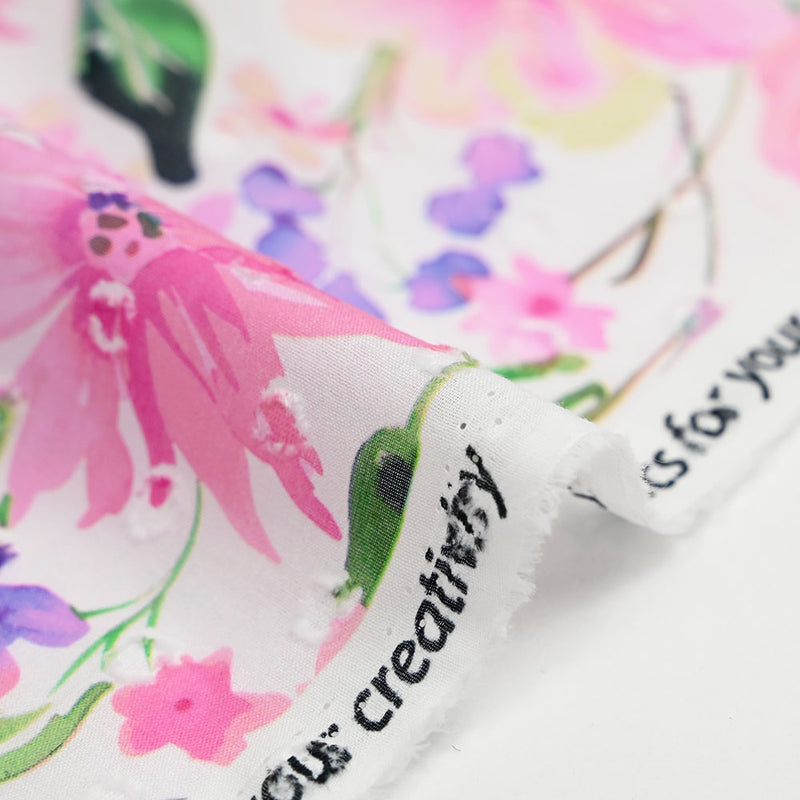 Coupon De Tissu Voile Léger 3 Mètres - Mélange Coton Soie Rose - Neuf Pour Couture