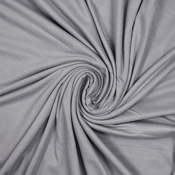 Jersey de coton fin brillant gris mauve