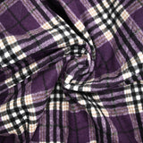 Flanelle matelassée à carreaux Carolina violet