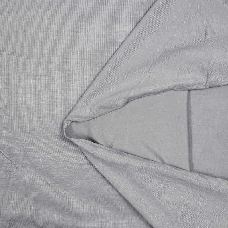 Jersey de coton fin brillant gris mauve