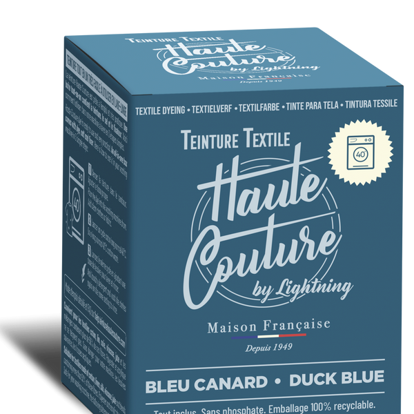 Teinture Textile Bleu Canard 3x350g - Tout-en-Un Prêt à L'Emploi - Pour Vêtements Et Tissus Haute Couture