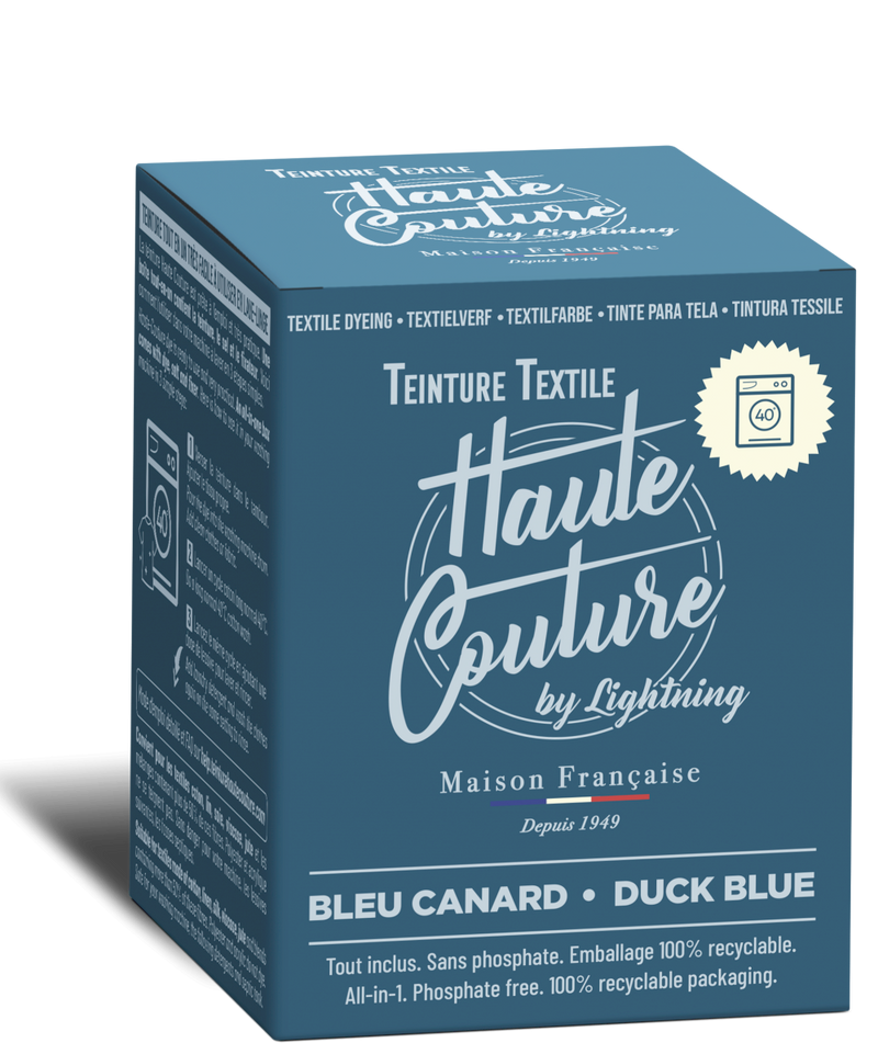 Teinture textile Haute Couture - bleu canard