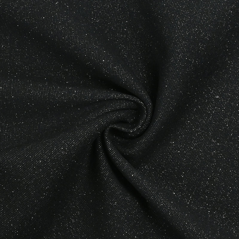 Lurex-silver coastline black black sold per meter