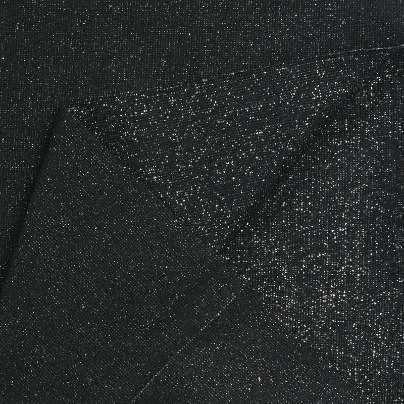 Lurex-silver coastline black black sold per meter