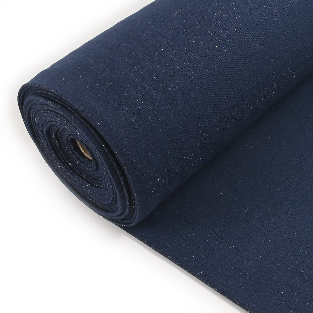 Lurex-golden tubular light blue hill sold by meter – Les Coupons de ...