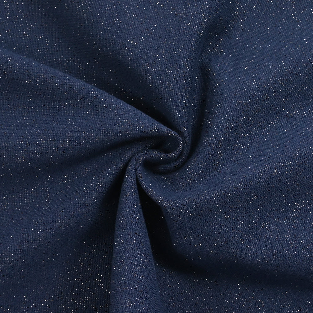 Lurex-golden tubular light blue hill sold by meter – Les Coupons de ...