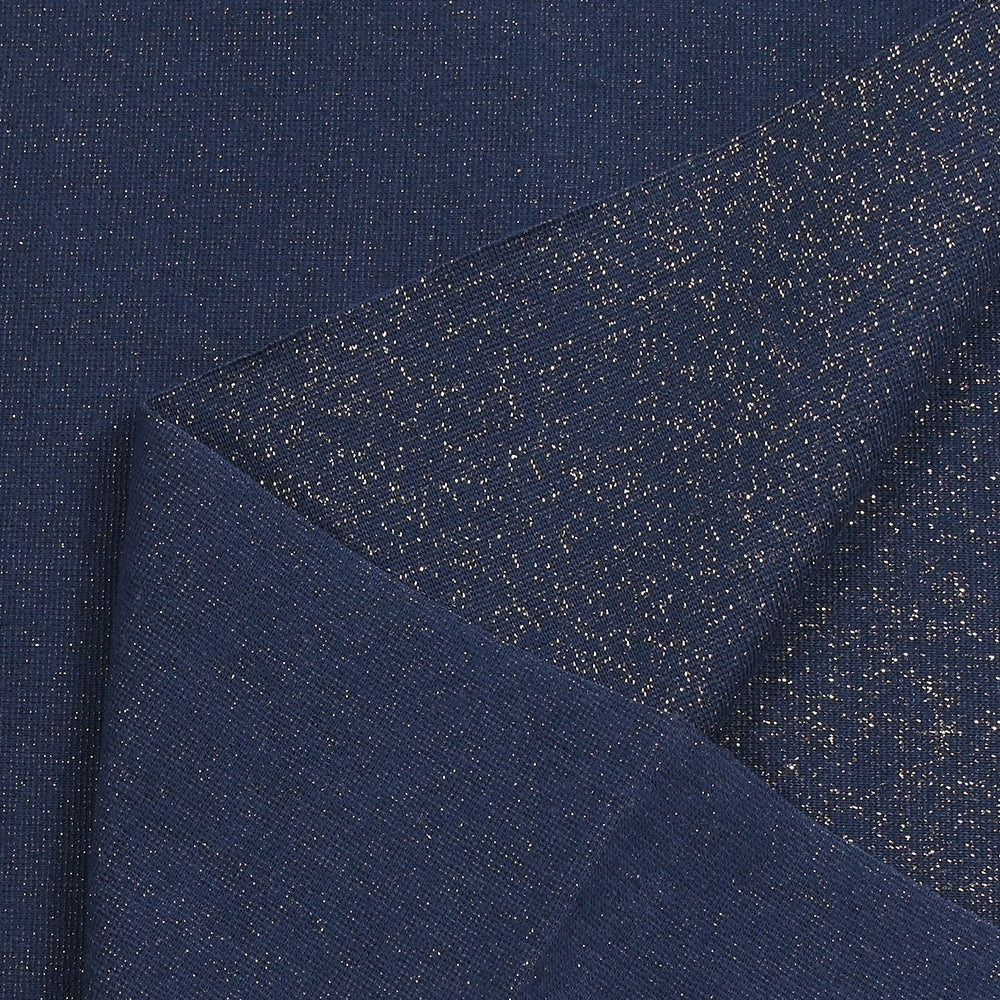 Lurex-golden tubular light blue hill sold by meter – Les Coupons de ...