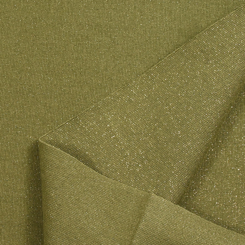 Khaki green lurex-gold coastline sold in the meter