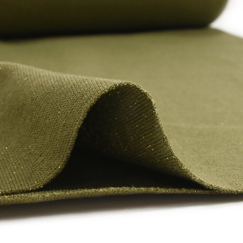 Khaki green lurex-gold coastline sold in the meter