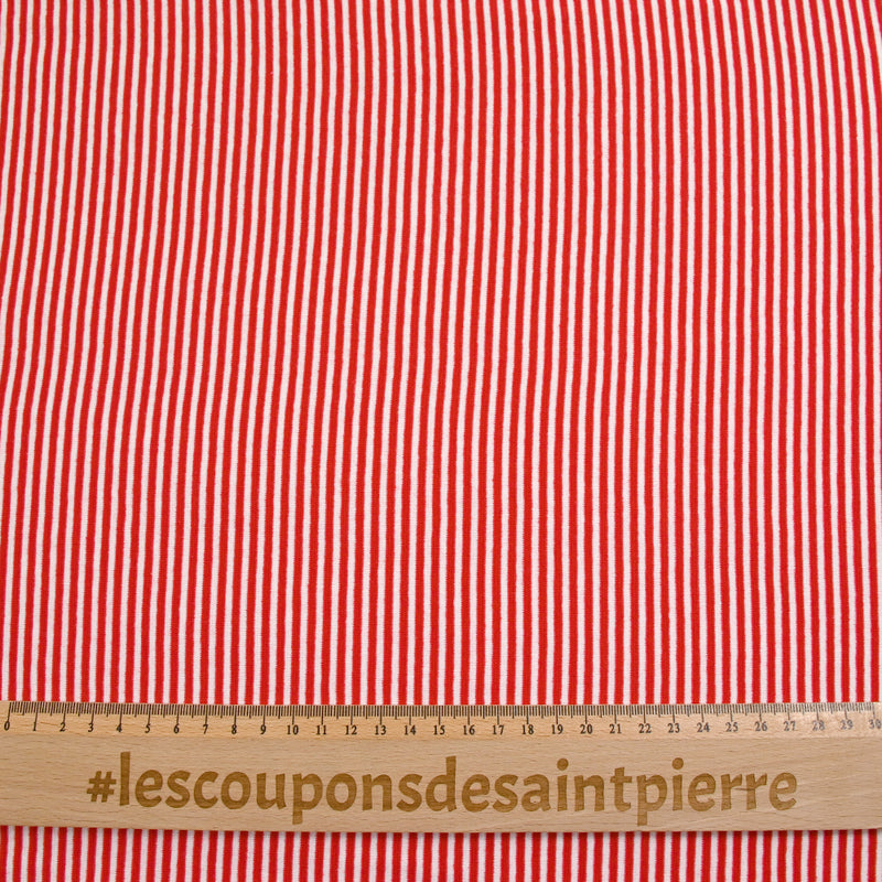 Tubular coast edge red stripes sold per meter