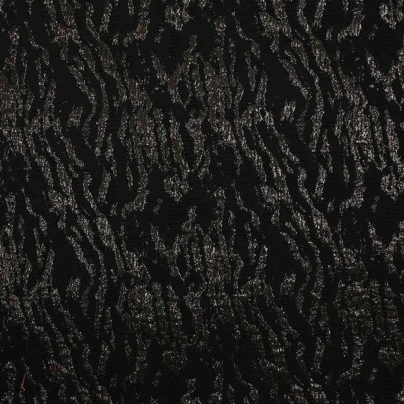 Brocart polycoton animal brillant fond noir