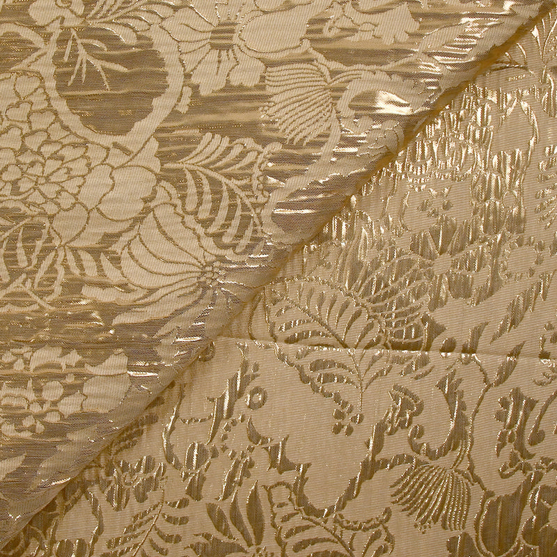 Brocart lamé Pénélope doré et beige