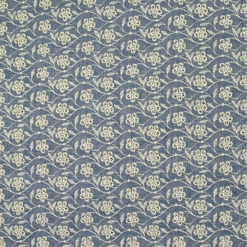 Broderie anglaise Angela bleu