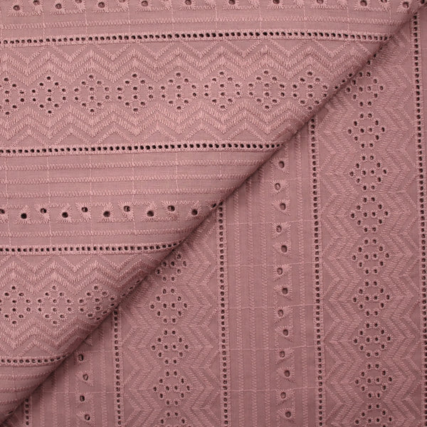 Broderie anglaise Maria vieux rose