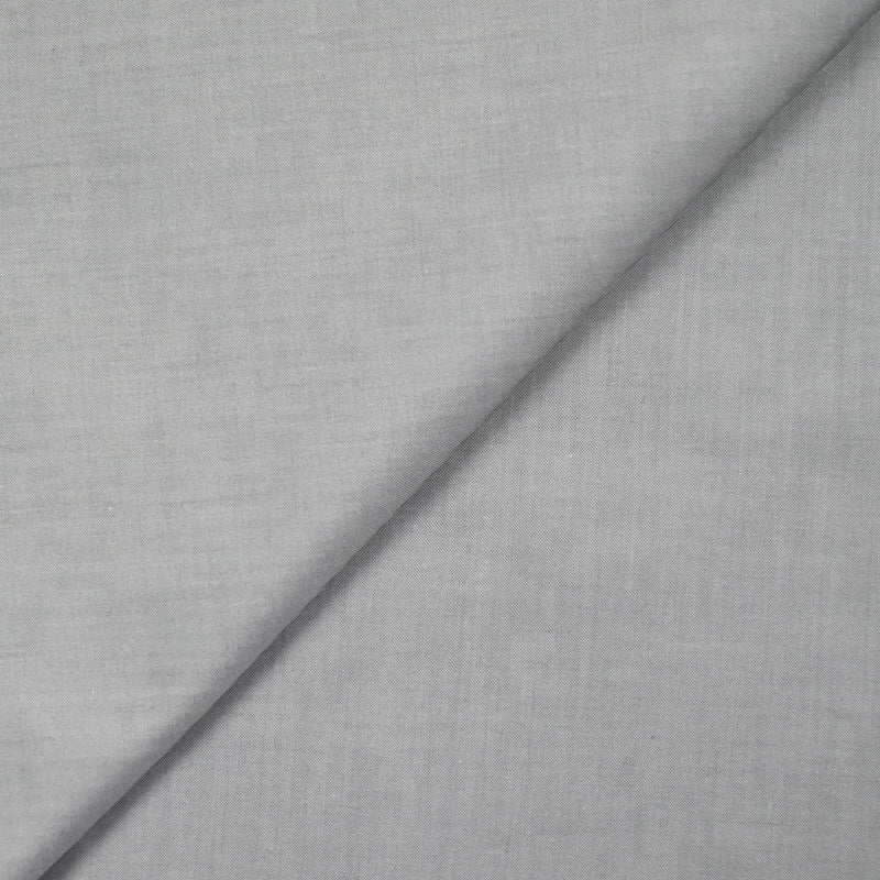 Chambray de coton argent