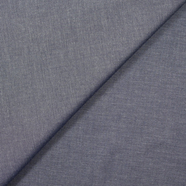 Chambray de coton bleu