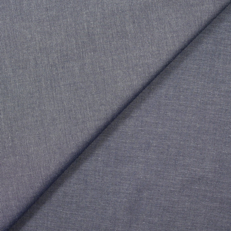 Chambray de coton bleu
