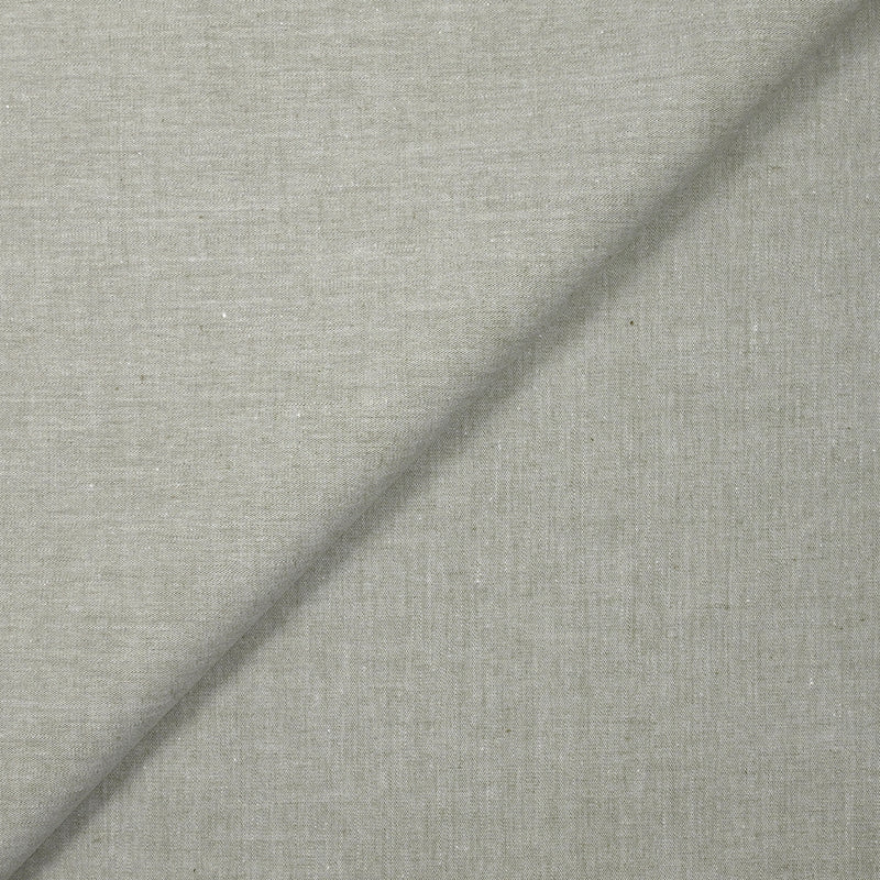 Chambray de coton kaki