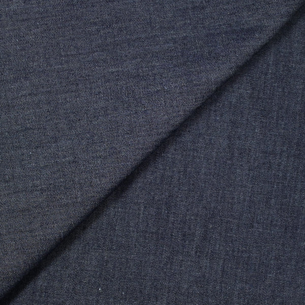 Chambray de coton marine