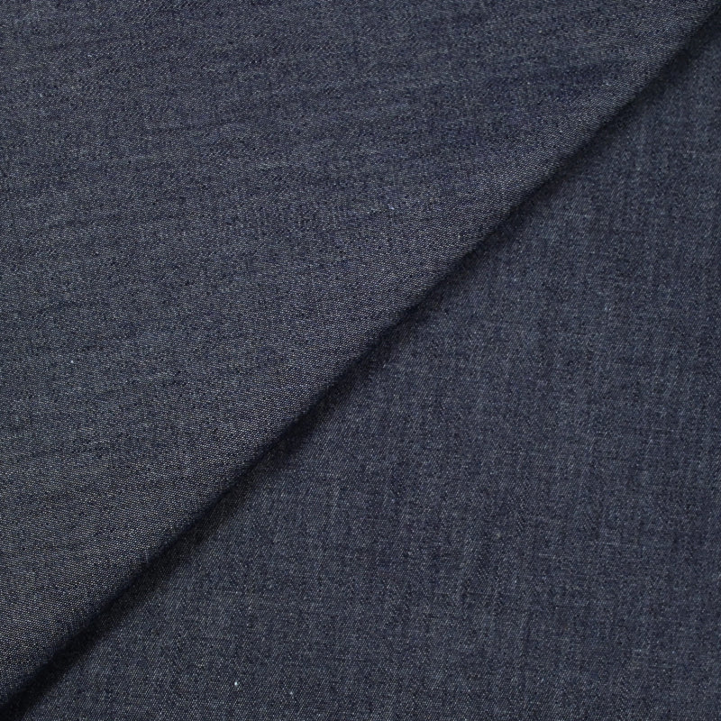 Chambray de coton marine