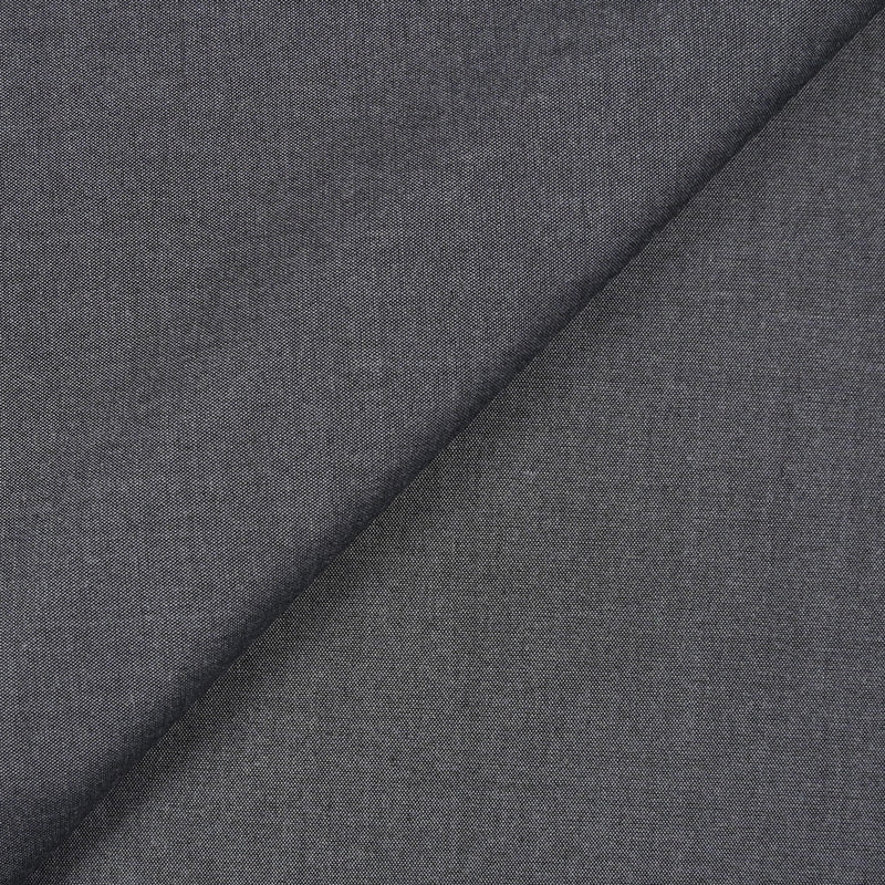 Chambray polyester noir et gris