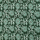 Coton batik imprimé Agra fond vert foncé