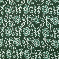 Coton batik imprimé Agra fond vert foncé