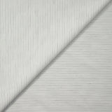 Coton chemise tissé-teint rayé gris fond blanc