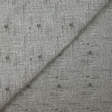 Coton doupionné effet seersucker chiné blanc et gris