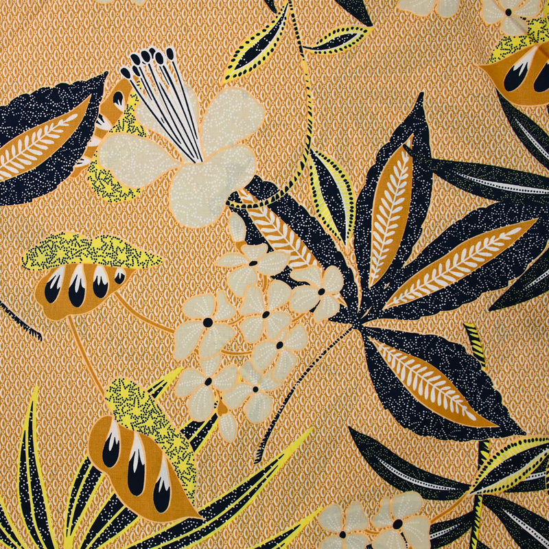 Coton élasthanne Ankara or et jaune