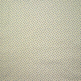 Coton élasthanne imprimé à pois bleu fond écru