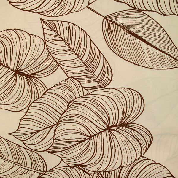 Coton imprimé caladium fond beige