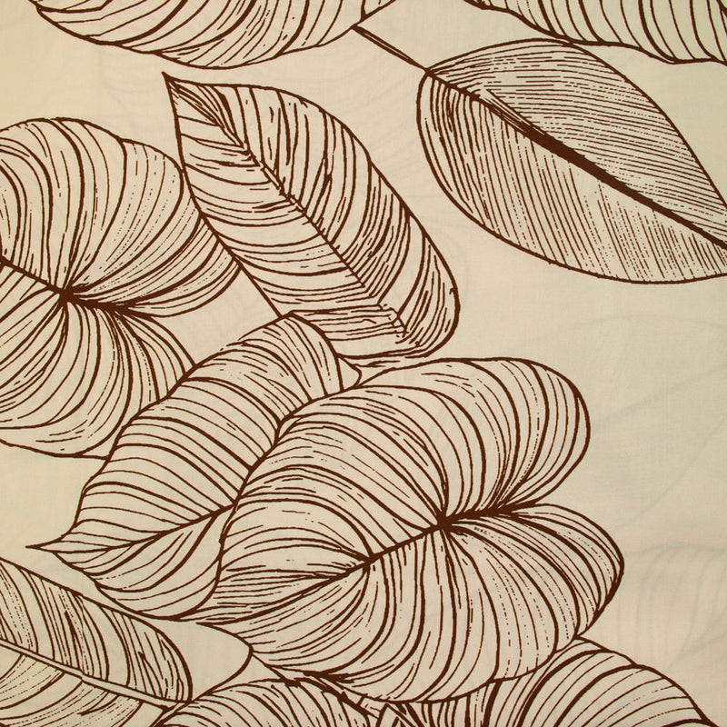 Coton imprimé caladium fond beige