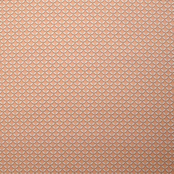 Coton imprimé cercle graphique fond rose pêche