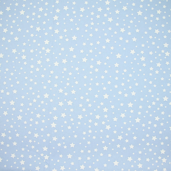 Coton imprimé ciel étoilé fond bleu ciel