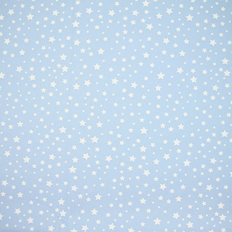 Coton imprimé ciel étoilé fond bleu ciel