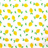 Coton imprimé citronnade fond blanc