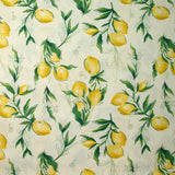 Coton imprimé citrons de Provence fond écru