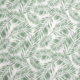 Coton imprimé empreinte de fougère fond blanc