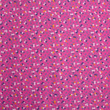 Coton imprimé fleurs de Sandra fond rose