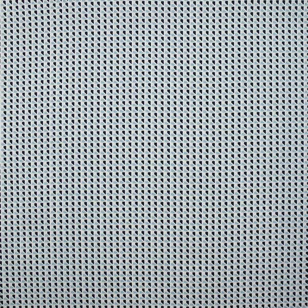 Coton imprimé fusion d'angle bleu clair et nuit fond blanc