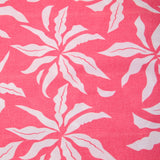Coton imprimé Hawaii fond rose