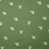 Coton imprimé koala fond vert