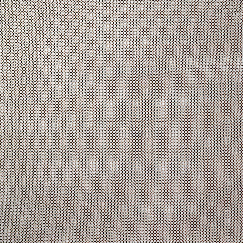 Coton imprimé losange à pois marron et gris fond blanc