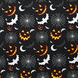 Coton imprimé nuit d’halloween fond noir