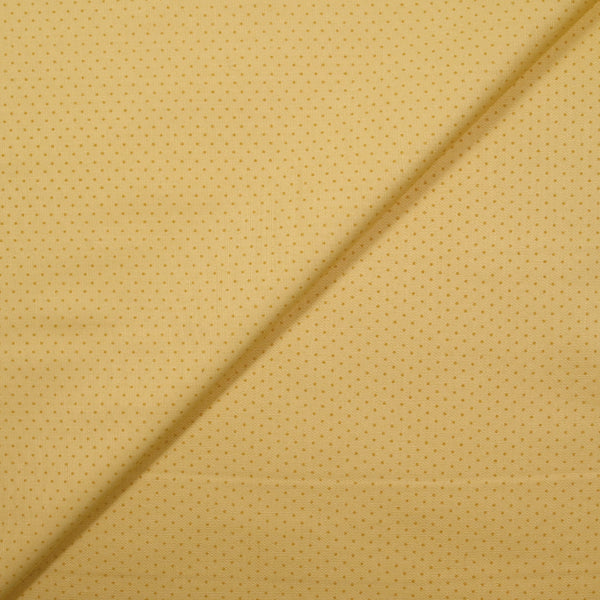 Coton imprimé petits pois 1mm jaune fond jaune pâle
