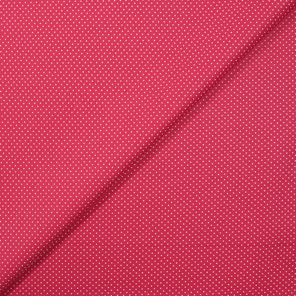 Coton imprimé pois 1mm fond fuchsia