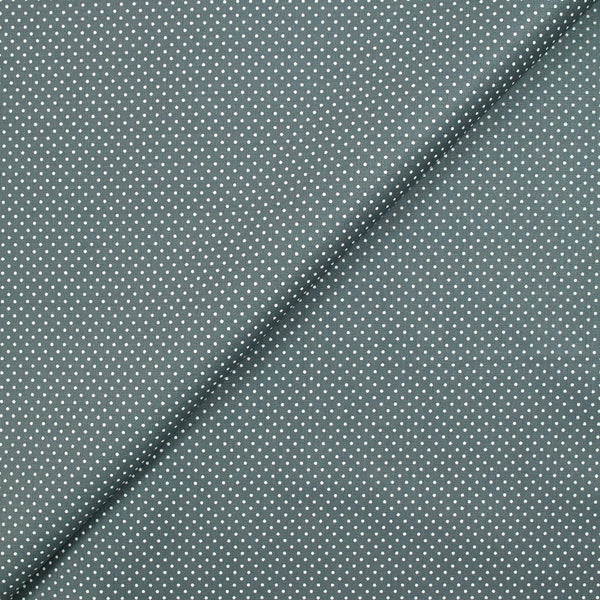 Coton imprimé pois 1mm fond gris bleuté